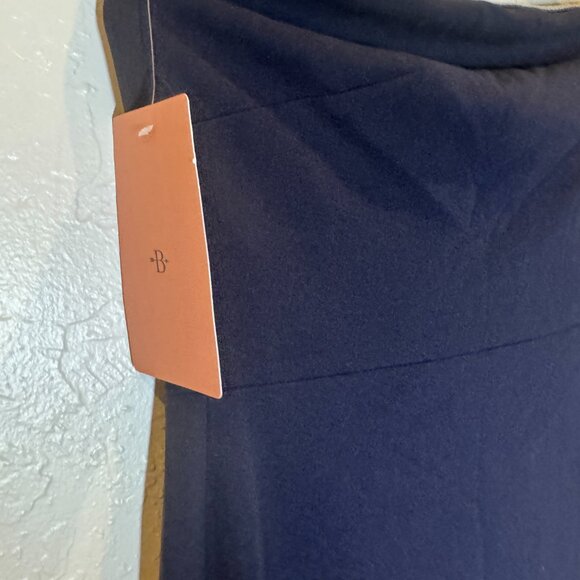 BHLDN Adalynn Strapless Stretch Crepe Navy Gown Maxi Dress Size L NEW WITH TAG - Picture 8 of 10